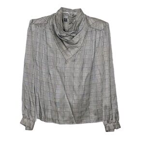 LEVANTE 100% Pure Silk Vintage Blouse Size 6 Made In Hong Kong